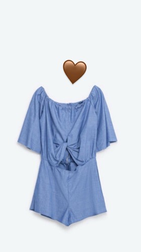 Zara denim jumpsuit - denim, knot