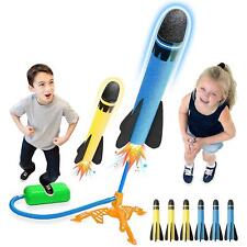 STOMP ROCKET LAUNCHER FOR KIDS TOYS 6 FOAM ROCKET FLYING TOY OUTDOOR GARDEN NEW