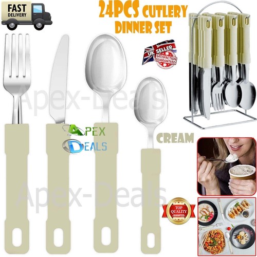 24pcs cutlery stainless steel - cutlery,