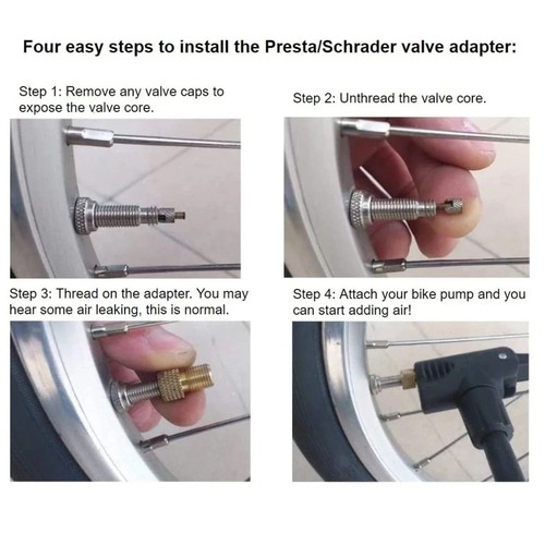 Brass adaptor presta to - x,