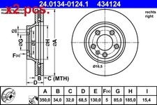 X2 PCS FRONT BRAKE DISC ROTOS