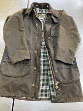 Excellent 1988 Barbour Solway Zipper C38 Mens M (44in Chest) Heavy Waxed Jacket