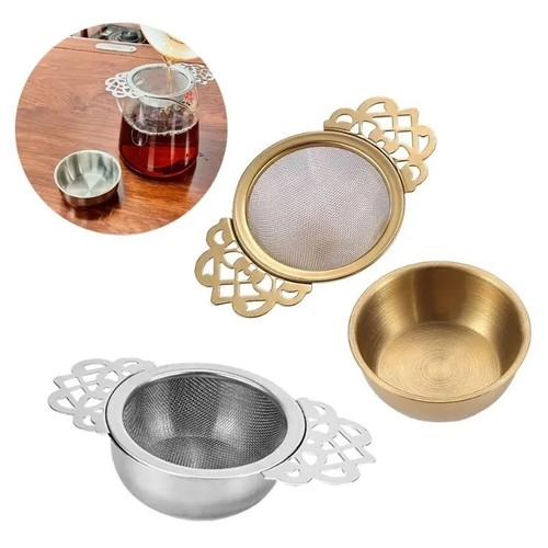 Tea strainers with drip bowl - strainers,