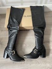 River Island Black Thigh High