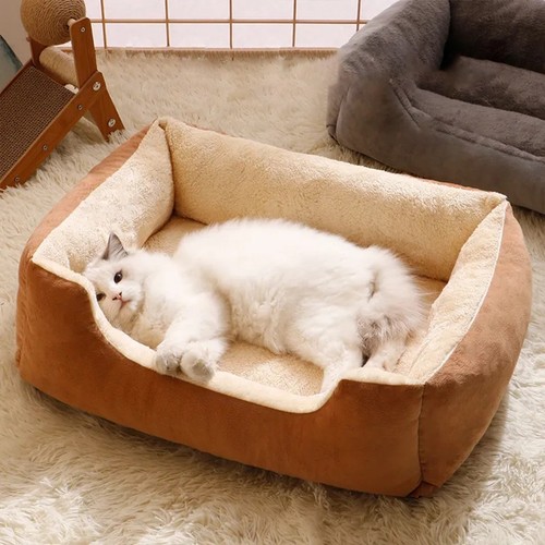 Soft plush dog bed - cat,