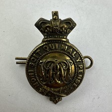 Victorian British Army Household Cavalry Brass Cap Badge