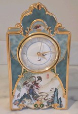 Bradford Exchange Heirloom Mantel Clock "Pao Chai" Ltd Edition H24cm X  W13cm