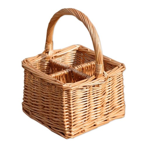 Square wicker cutlery holder - wicker,
