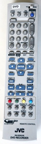 Jvc remote control - control, rm-sdr033e