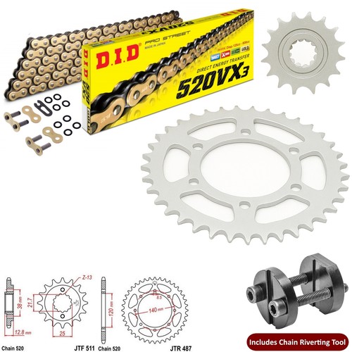 Klr650 tengai chain sprocket - chain,