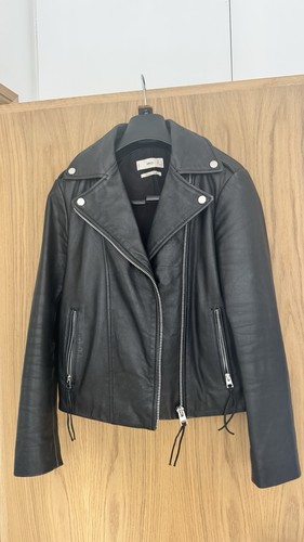 Mango genuine leather jacket - genuine,