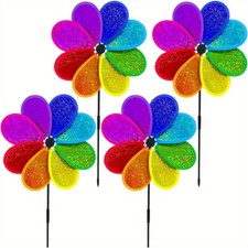 4x Rainbow Wind Spinners