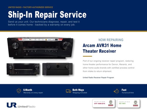 Repair service for arcam - service,