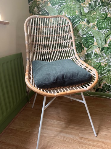 Bamboo chair metal legs - bamboo, chair,