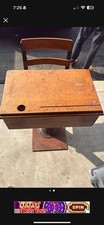 Antique School Desk Inkwell