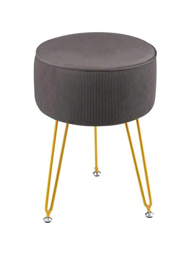 Round dressing table stool - table,