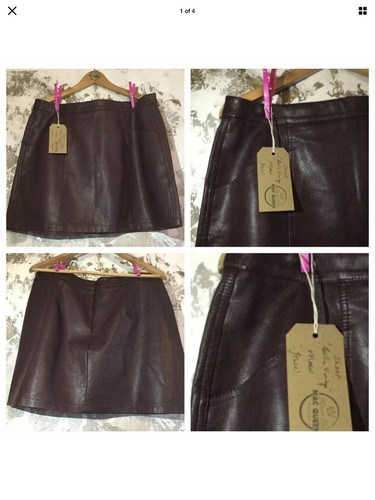 Womens skirt faux leather - faux,