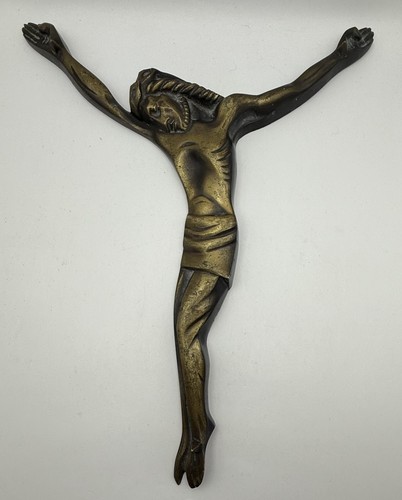 Antique bronze crucifix a - bronze,