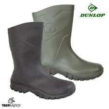 Dunlop Dee Calf Short Half Length Quality PVC Rubber Wellington Boots Wellies 