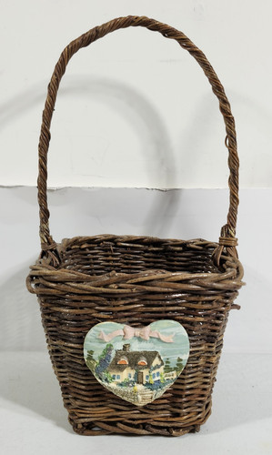 Vintage rustic basket woven - rustic,