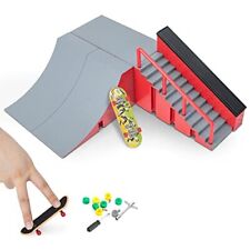 Finger Skateboard Ramp Set, Mini Skate Park Kit Ultimate Finger Skating Board