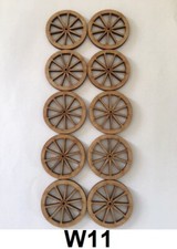 10 X OLD CART WHEELS 70MM LASER CUT WOODEN MDF CRAFT SHAPES WHEEL DECORATION