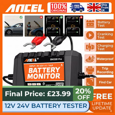 ANCEL BM300 PRO Battery Monitor 24V 12V Battery Tester Charging Cranking System
