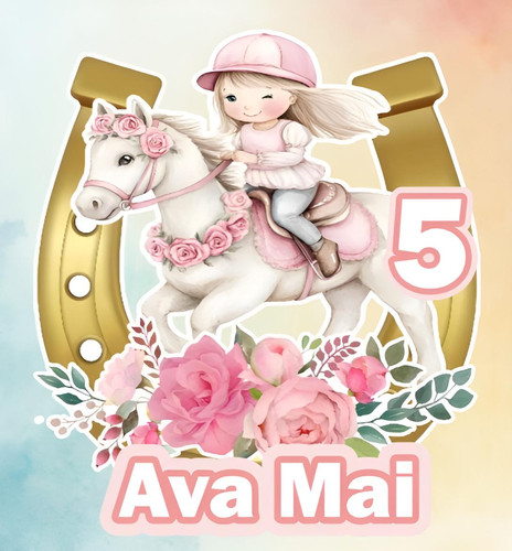 Personalised horse rider girl - horse,
