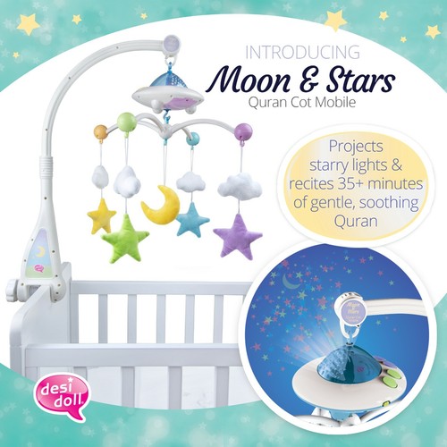 Moon star islamic quran cot - star,