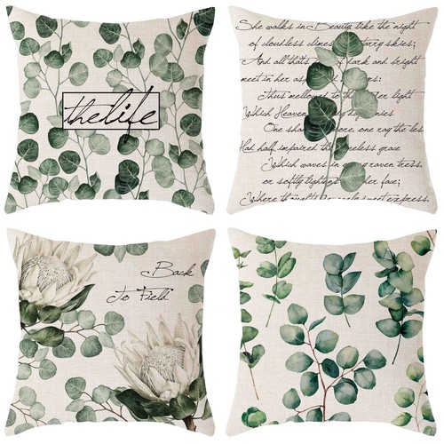 Green leaves with flowers - with,