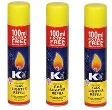 3 x K-Two Genuine Butane Gas