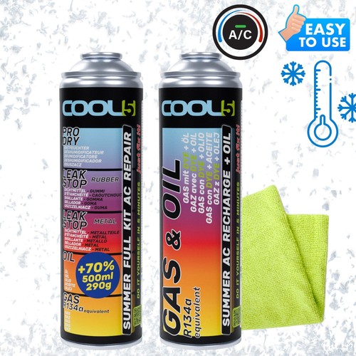 Refrigerant kit for - a/c, 2-in-1