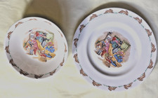 Royal Doulton - BUNNYKINS - CHILD'S TABLE SET - Plate, Bowl, Christening Cup