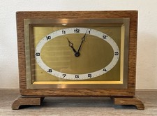 Art deco Oak Case Mantle Clock