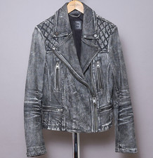 ALL SAINTS Leather Jacket UK10 US6 EU38 Womens Cargo ALLSAINTS Iconic Vintage