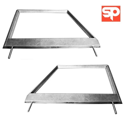 Pair galvanised door - door, for