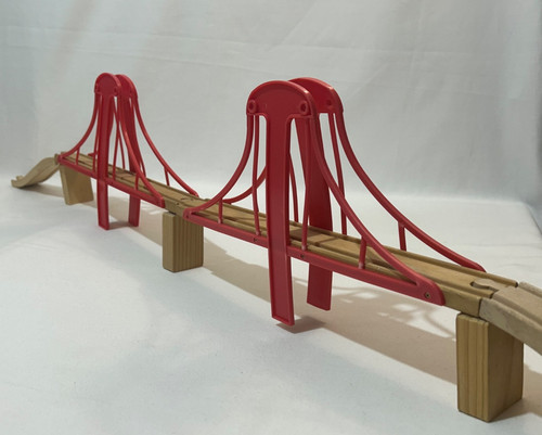 Wooden train track double bay - wooden,