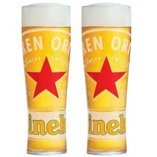 2 x Heineken Pint Glasses 20oz
