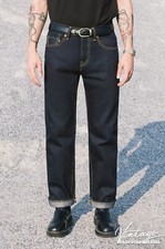 Simple&Raw GoldenEagle 22oz. Selvedge Indigo Denim Men's Jeans Slim Straight Fit