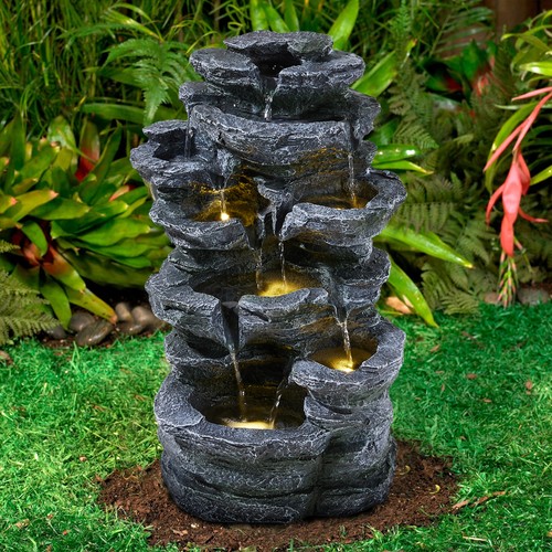 Solar garden waterfall - garden,