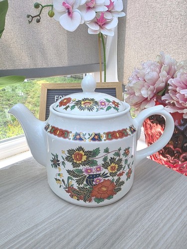 Vintage sadler floral teapot - vintage,
