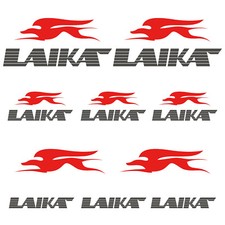 LAIKA autocollant sticker camping car caravane caravan 10 Pièces