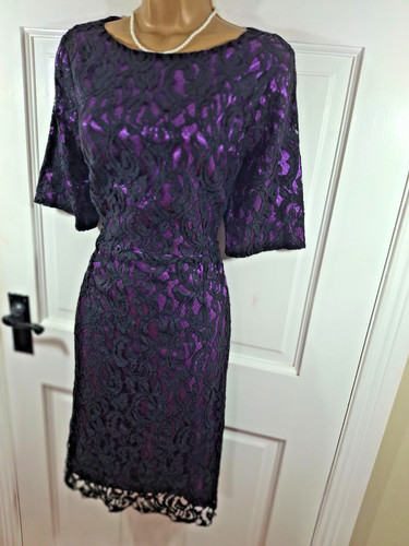 Fee black purple floral - &,