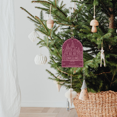 Personalised snow globe house - personalised,