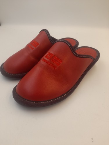Nordikas red leather - leather, mule