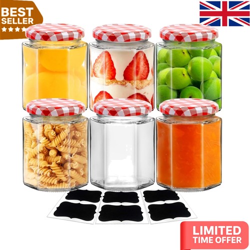 Clear 280ml hexagonal glass - clear,