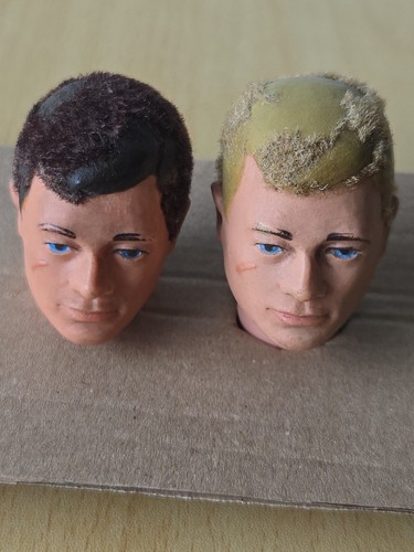 Vintage action man heads - vintage,