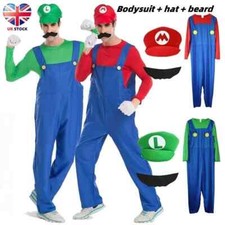 Mens Adult Super Mario and