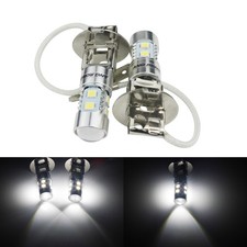 2x White H3 453 LED Daytime