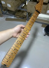 Reverse headstock 22fret floyd Roasted flame Maple guitar neck for charvel body